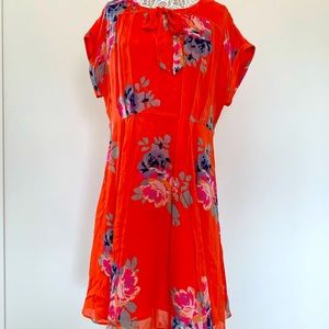 Boden, coral floral dress